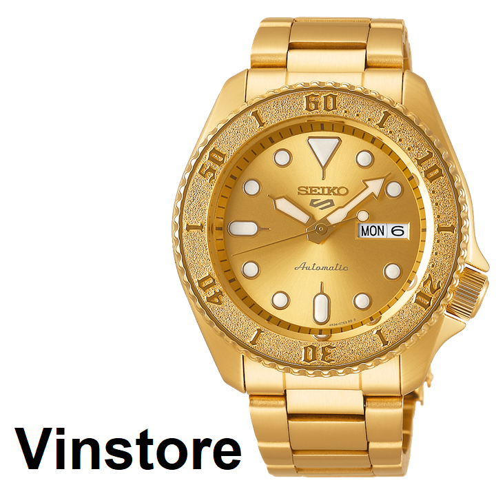 [Vinstore] Seiko 5 Sports SRPE74 Automatic Stainless Steel Gold Tone Dial Men Watch SRPE74K SRPE74K1