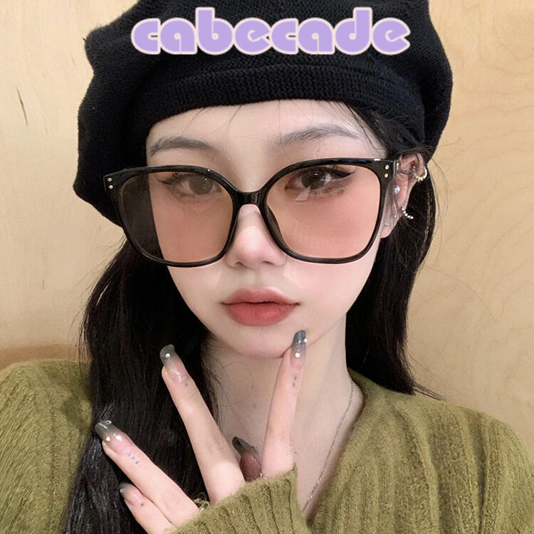 cabecade Sunglasses women Square high-quality sunglasses 2022 new female Korean version ins fashion large frame sunglasses concave shape sunglasses