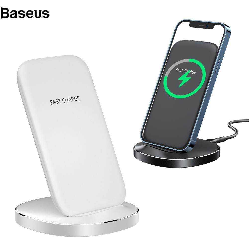 Baseus ESSAGER 15W Desktop Wireless Charger Stand Dual Coil Fast Charging Phone Holder Dock Station for iPhone