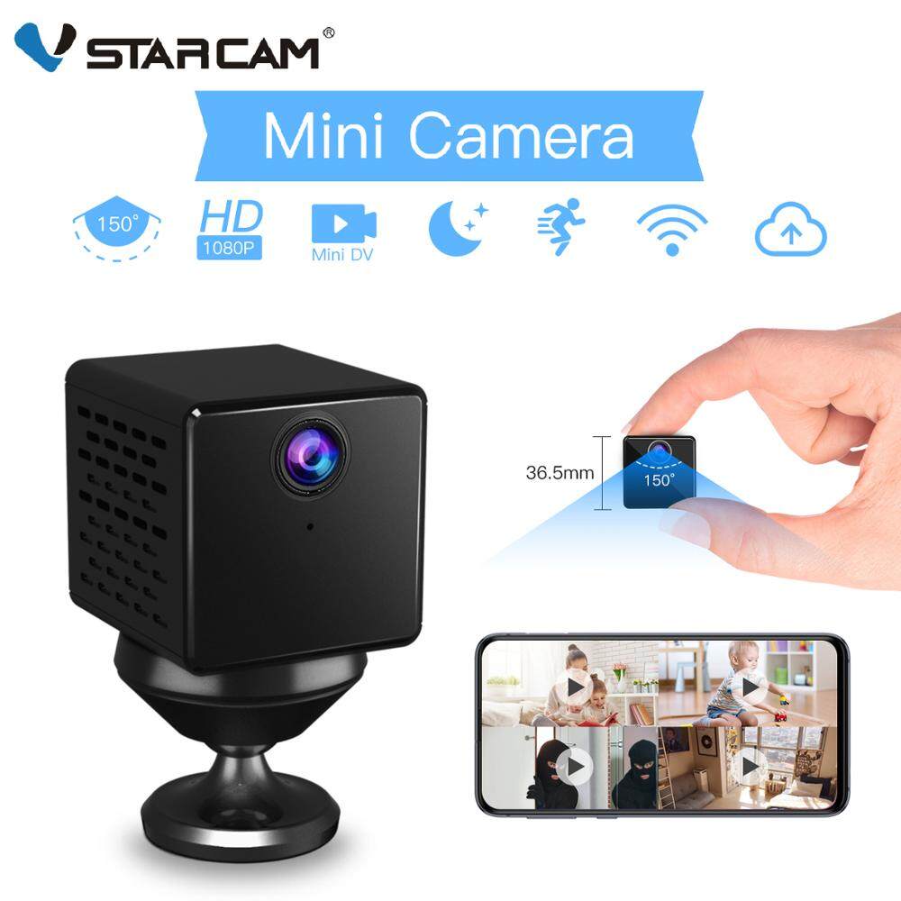 Vstarcam CB73 1080P Security Mini Camera SpyCam Motion Detector HD Small Wifi Cams with Rechargeable Battery (Charger excluded)