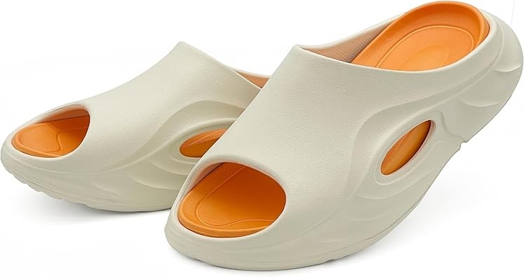 Cloud Slides for Men Soft Thick Sole Pillow Slides Open Toe Slide Sandals Indoor and Outdoor Lightweight Shoes Non-Slip Mens House Slippers